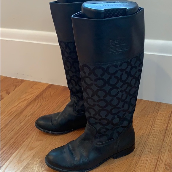 Coach boots, black, size 6 - Picture 3 of 4